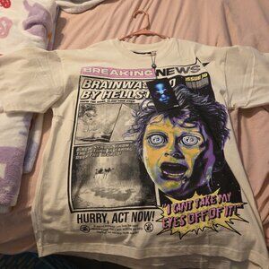 Hellstar Breaking News Tee XL – White – Brand New – Rare Streetwear Graphic